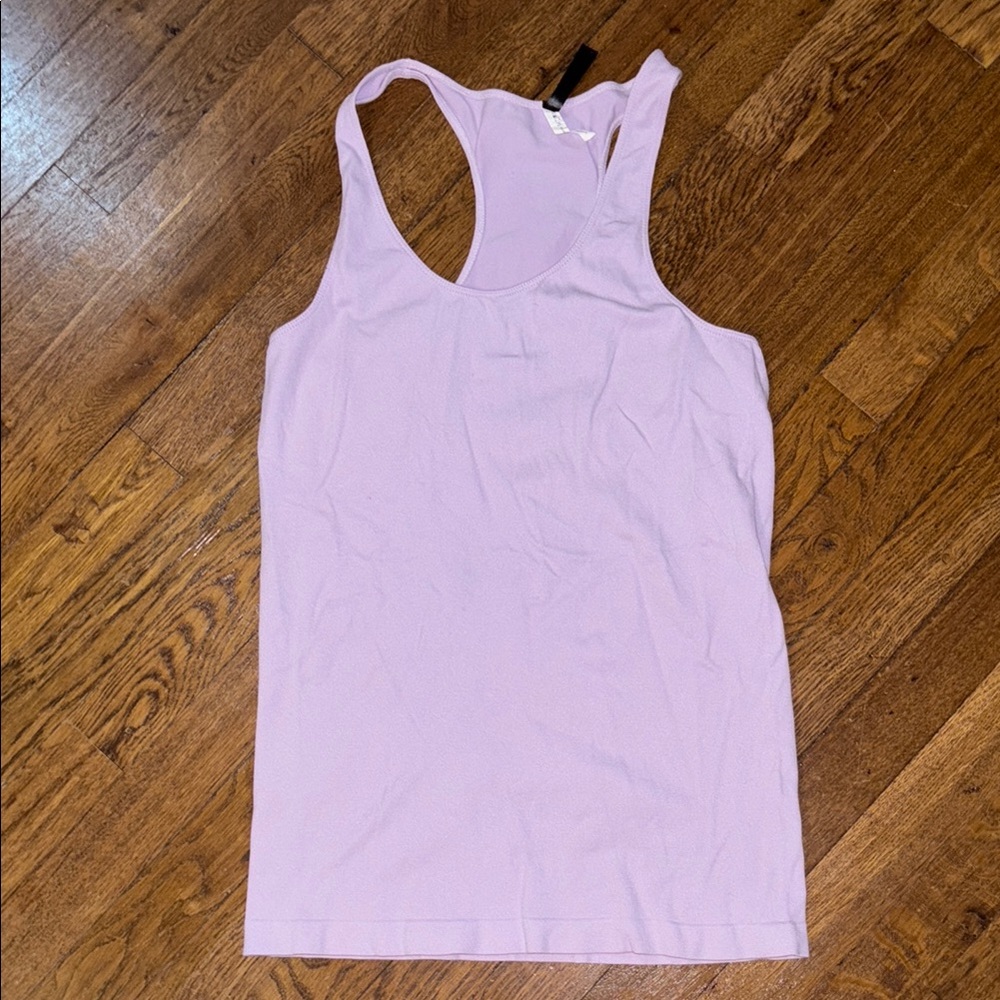 Essentials Light Purple Fitted Racerback Tank Top, Women’s Size XL